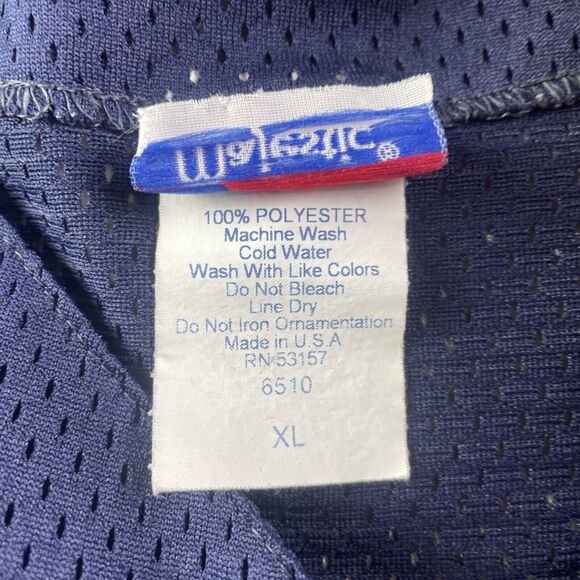 Vintage Atlanta Braves Jersey Mens Extra Large Blue Majestic Mesh USA Made 90s - Picture 8 of 11